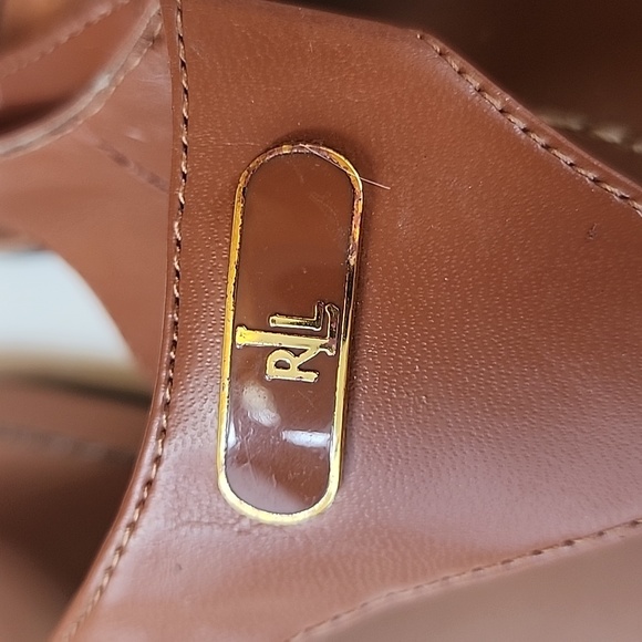 Ralph Lauren brown flat sandals size 7.5 B width - Picture 6 of 9
